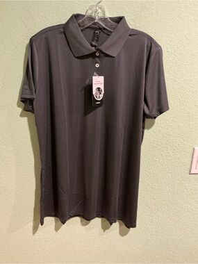 Men's Black Performance Polo - Lightweight Comfort runs small